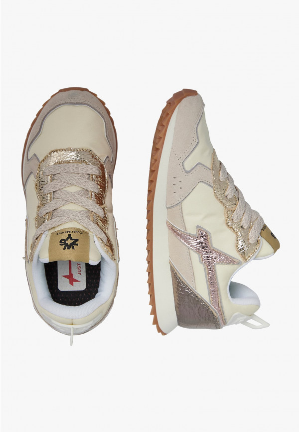 W6yz Sneakers in tessuto tecnico e suede Beige -JET-J Offerte stagionali