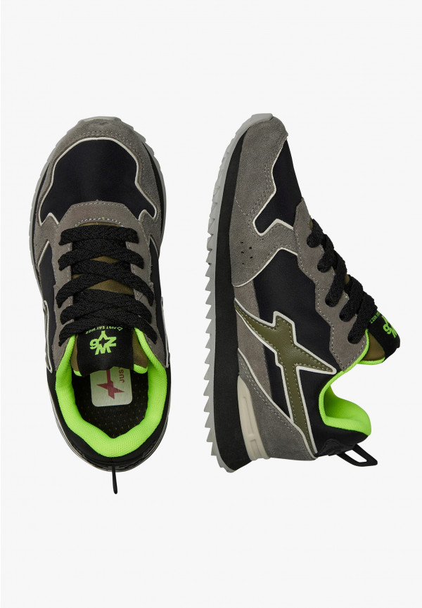 W6yz Sneakers in tessuto tecnico e suede Antracite -JET-J Shopping Online