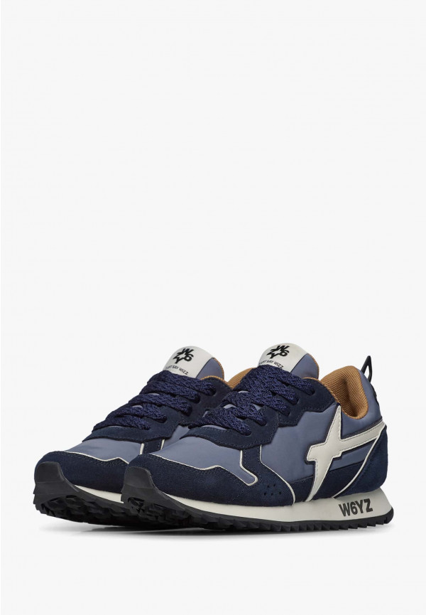 W6yz Sneakers in tessuto tecnico e suede Navy -JET-J Sottocosto