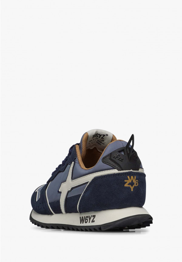 W6yz Sneakers in tessuto tecnico e suede Navy -JET-J Sottocosto