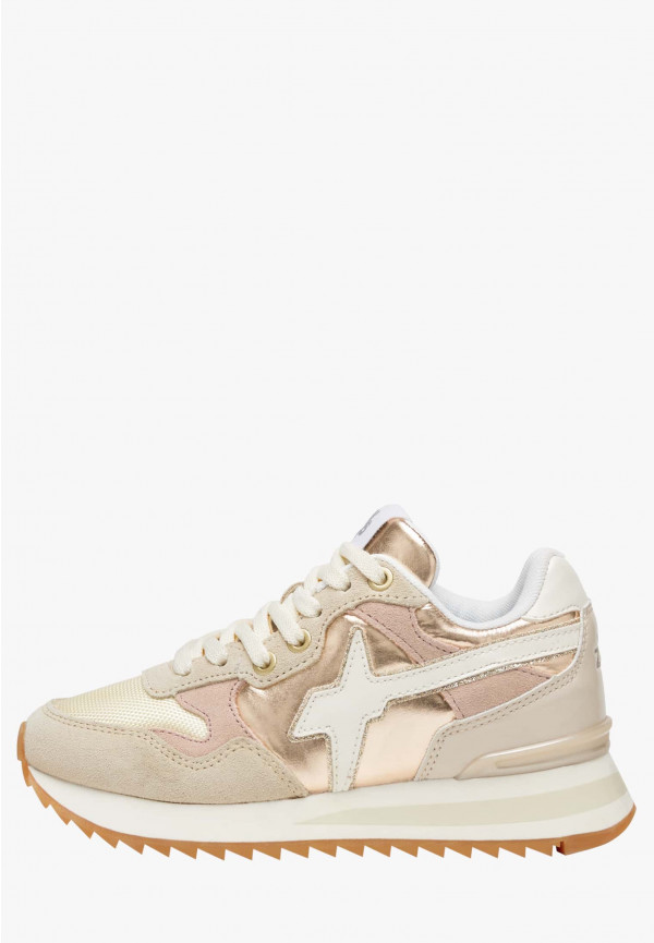W6yz Sneakers in suede e tessuto tecnico Beige -YAK-J Novità