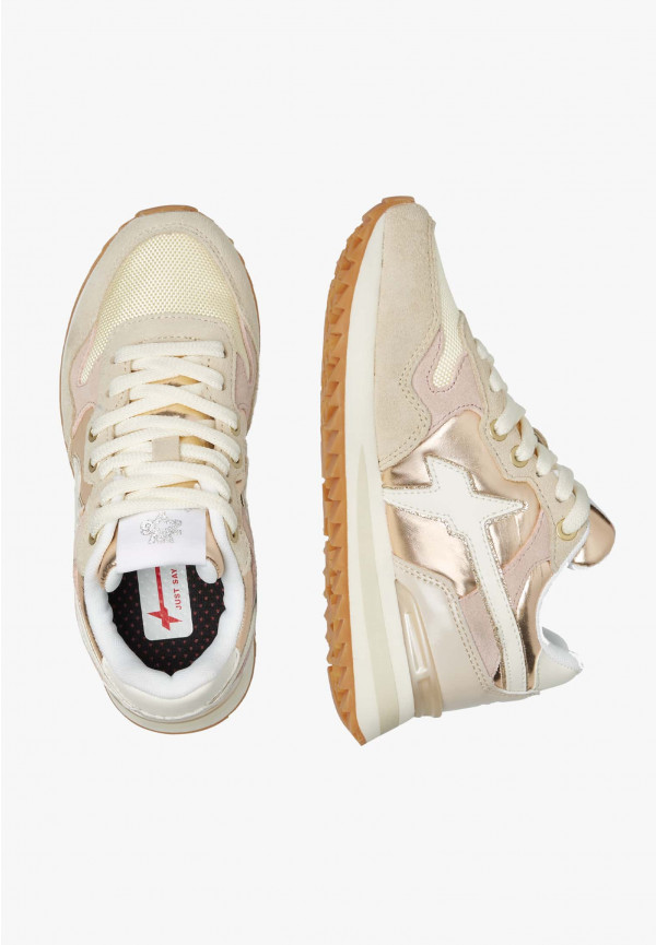 W6yz Sneakers in suede e tessuto tecnico Beige -YAK-J Novità