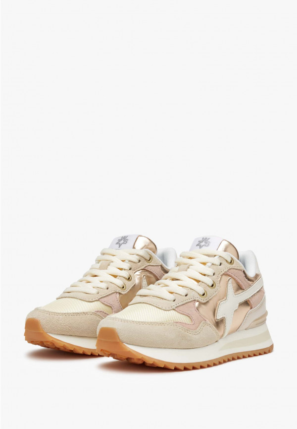 W6yz Sneakers in suede e tessuto tecnico Beige -YAK-J Novità