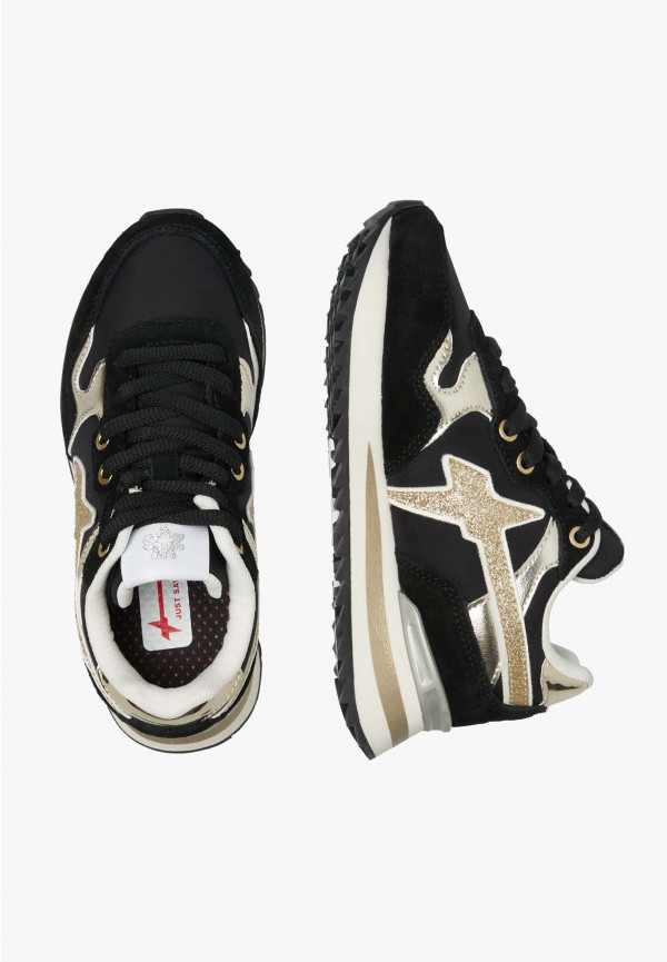 W6yz Sneakers in tessuto tecnico suede e pelle Nero -YAK-J Presa