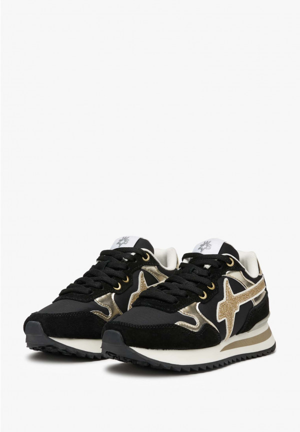 W6yz Sneakers in tessuto tecnico suede e pelle Nero -YAK-J Presa