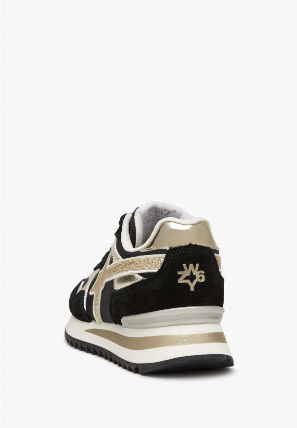 W6yz Sneakers in tessuto tecnico suede e pelle Nero -YAK-J Presa