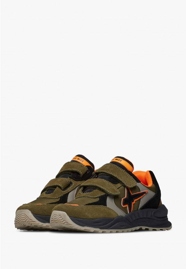 W6yz Sneakers in suede e tessuto tecnico Militare -CHEWINGUM JUNIOR VL Offerta