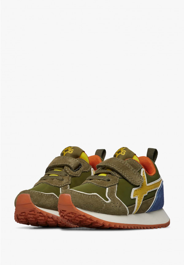 W6yz Sneakers in suede e tessuto tecnico Militare -JET-BABY Online