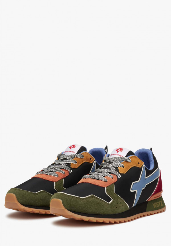 W6yz Sneakers in tessuto tecnico e suede Militare -JET-M Vendita Calda