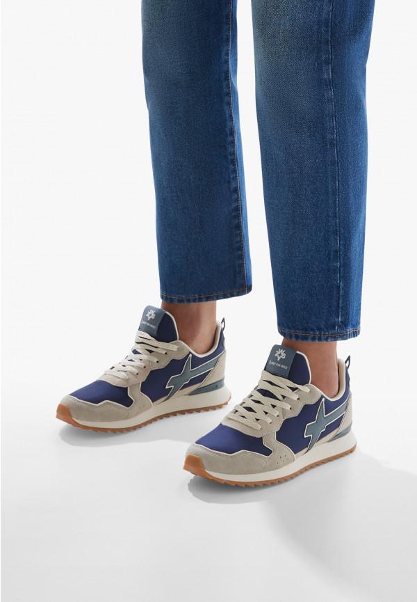 W6yz Sneakers in tessuto tecnico e suede Beige -JET-M Vendita Economica