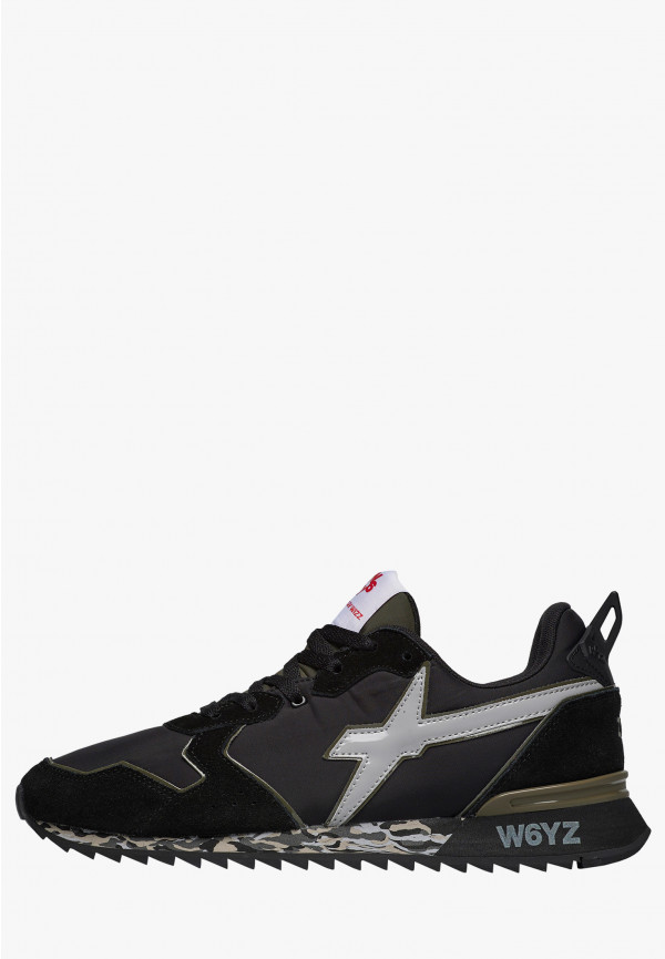W6yz Sneakers in tessuto tecnico e suede Nero -JET-M Saldi Di Fabbrica