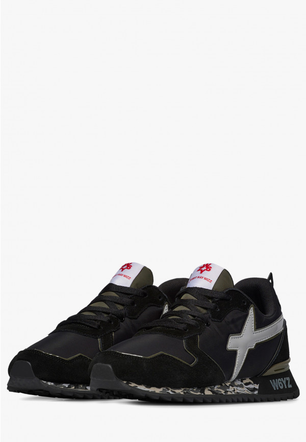 W6yz Sneakers in tessuto tecnico e suede Nero -JET-M Saldi Di Fabbrica