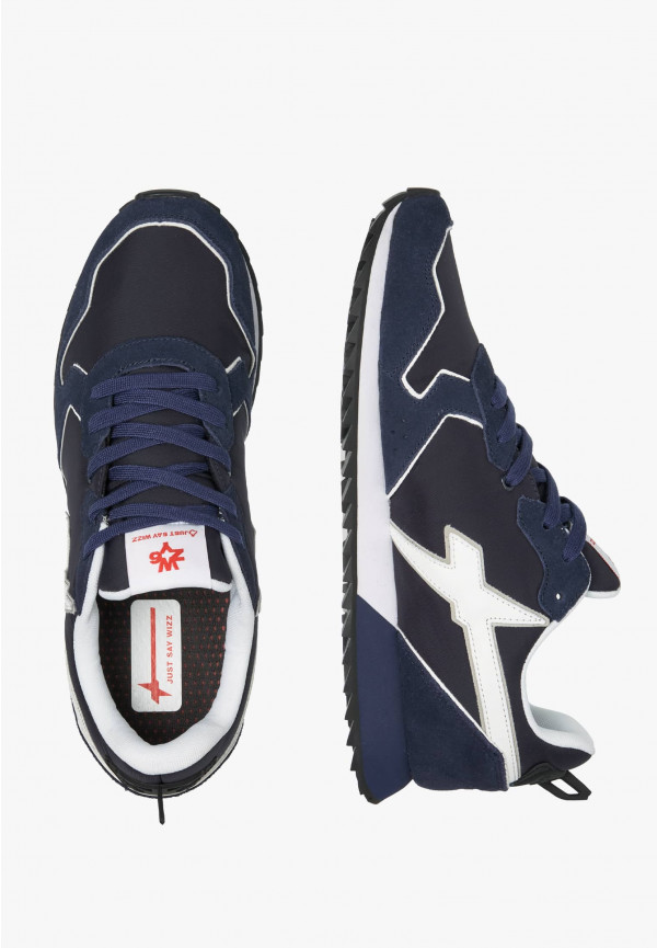 W6yz Sneakers in tessuto tecnico e suede Blu -JET-M Negozio