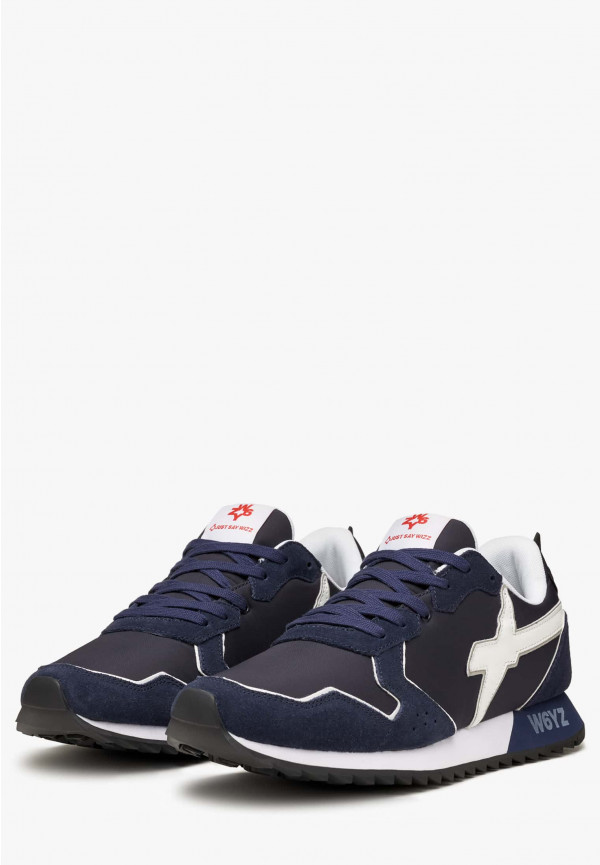 W6yz Sneakers in tessuto tecnico e suede Blu -JET-M Negozio