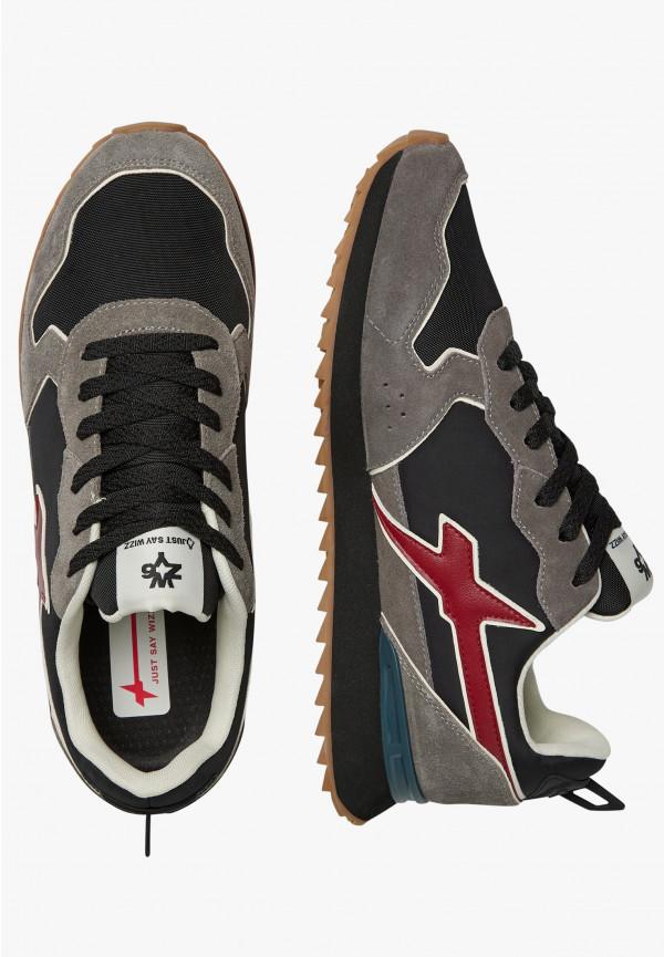 W6yz Sneakers in tessuto tecnico e suede Antracite -JET-M In Saldo