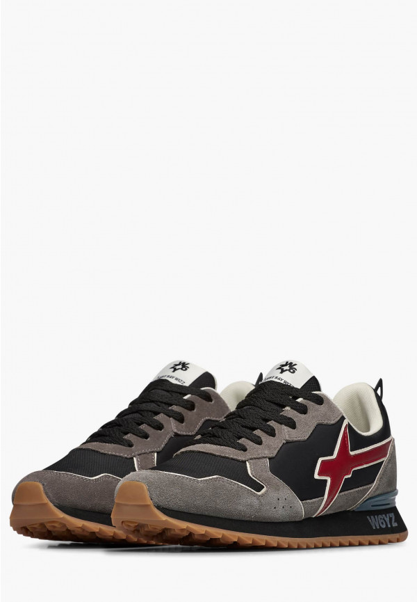 W6yz Sneakers in tessuto tecnico e suede Antracite -JET-M In Saldo