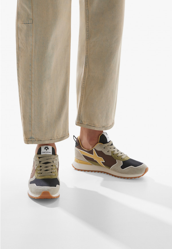 W6yz Sneakers in tessuto tecnico e suede Tortora -JET-M Nuova