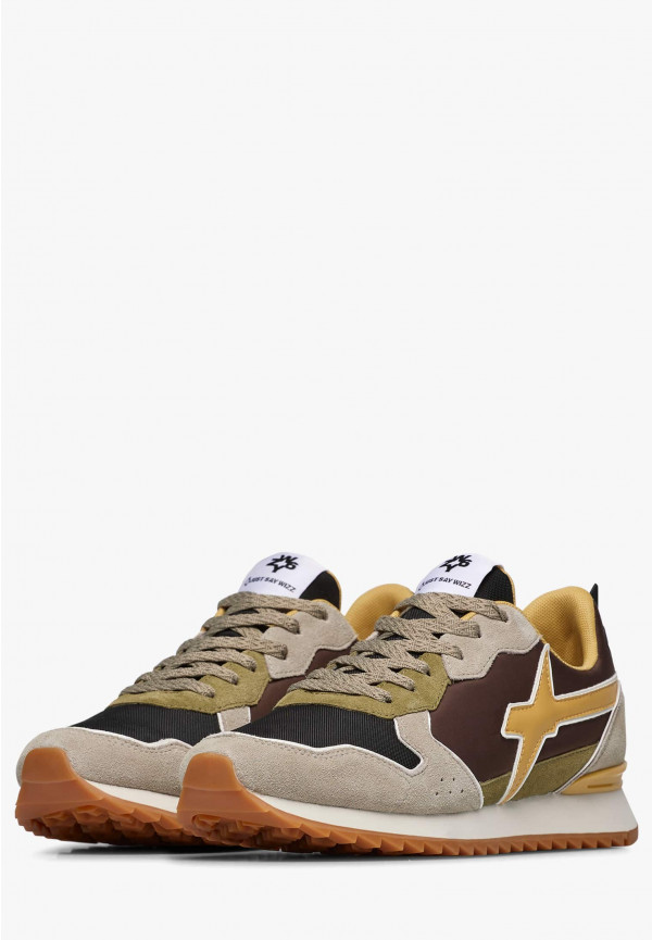W6yz Sneakers in tessuto tecnico e suede Tortora -JET-M Nuova