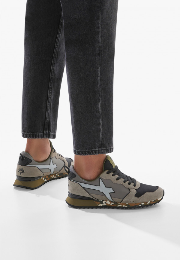 W6yz Sneakers in tessuto tecnico e suede Grigio-Nero -JET-M Moda
