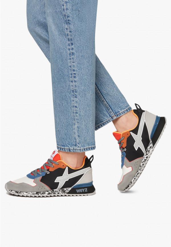 W6yz Sneakers in tessuto tecnico e suede Nero -JET-M Solo un giorno rimasto