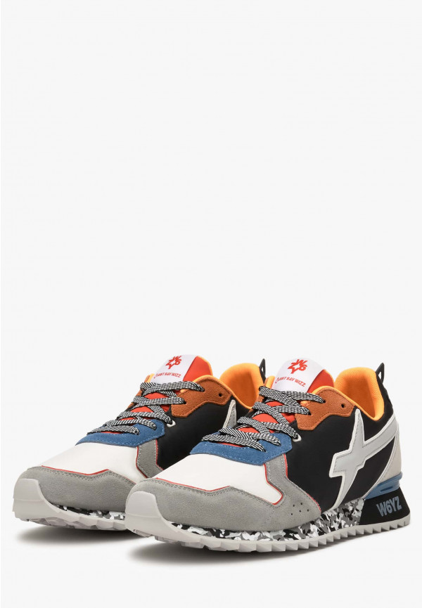 W6yz Sneakers in tessuto tecnico e suede Nero -JET-M Solo un giorno rimasto