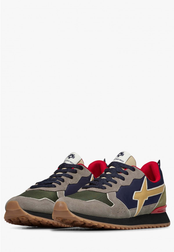 W6yz Sneakers in tessuto tecnico e suede Grigio-Blu -JET-M Italia