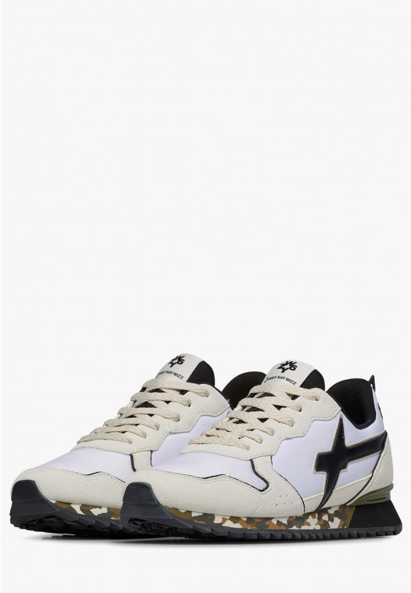 W6yz Sneakers in tessuto tecnico e suede Beige-Nero -JET-M Limitato a 3 giorni
