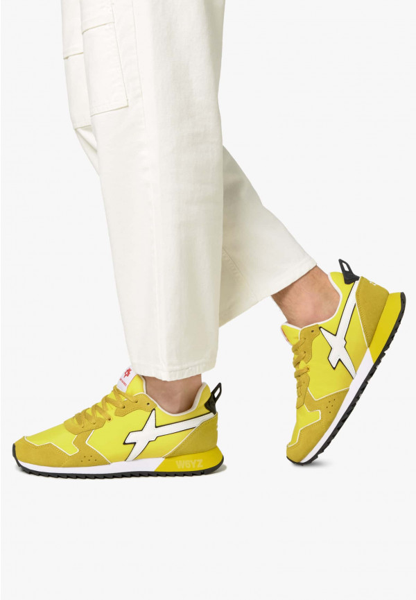 W6yz Sneakers in tessuto tecnico e suede Giallo -JET-M Vendita
