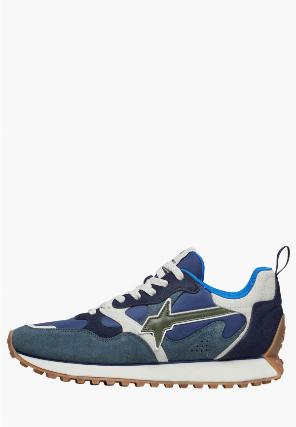 W6yz Sneakers in suede e tessuto tecnico Navy -LOOP-M Pezzi Unici