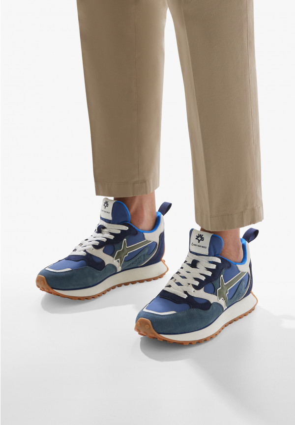 W6yz Sneakers in suede e tessuto tecnico Navy -LOOP-M Pezzi Unici
