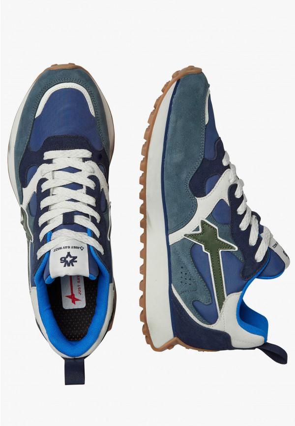 W6yz Sneakers in suede e tessuto tecnico Navy -LOOP-M Pezzi Unici