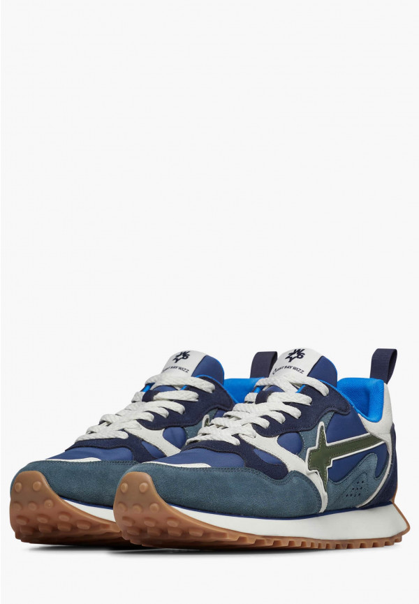 W6yz Sneakers in suede e tessuto tecnico Navy -LOOP-M Pezzi Unici