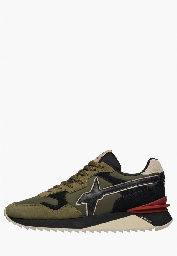 W6yz Sneakers in tessuto tecnico e suede Militare -YAK-M Soddisfazione Garantita
