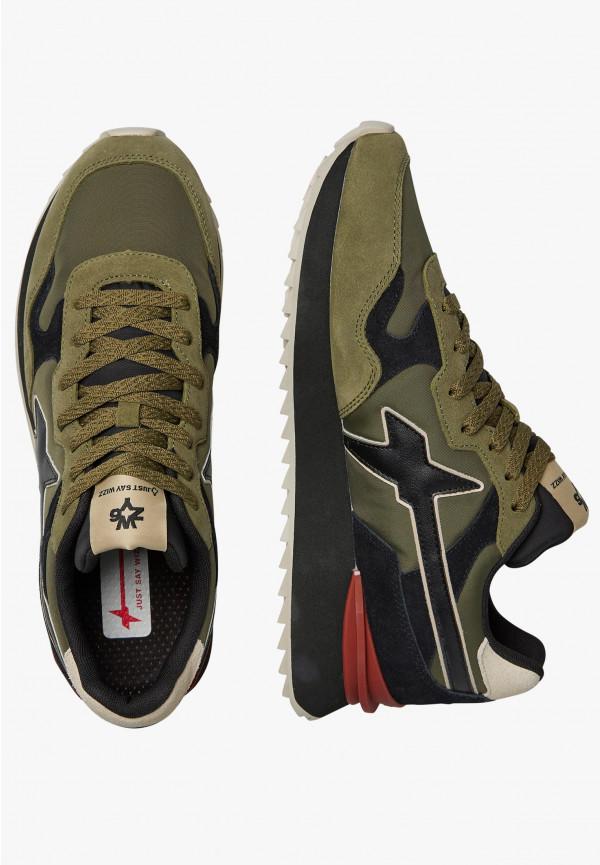 W6yz Sneakers in tessuto tecnico e suede Militare -YAK-M Soddisfazione Garantita