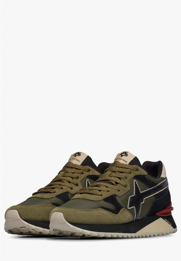 W6yz Sneakers in tessuto tecnico e suede Militare -YAK-M Soddisfazione Garantita