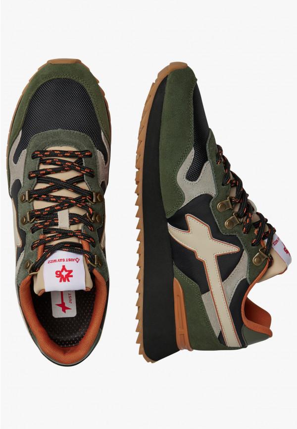 W6yz Sneakers in suede e tessuto tecnico Militare -YAK-M Qualità Garantita