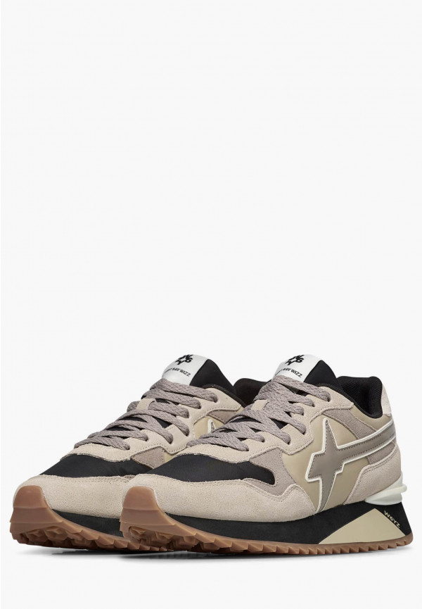 W6yz Sneakers in tessuto tecnico e suede Beige -YAK-M Negozi Online