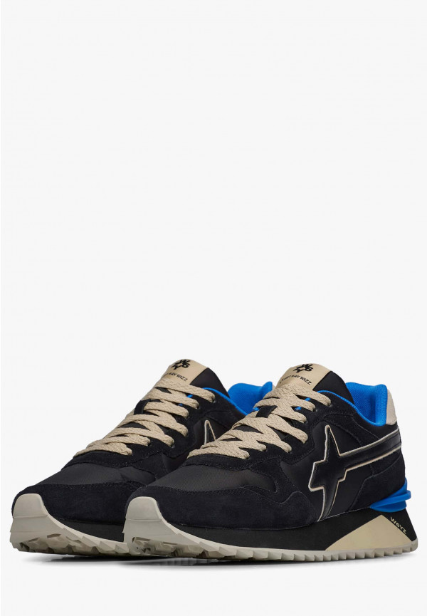 W6yz Sneakers in tessuto tecnico e suede Nero -YAK-M Acquista Ora