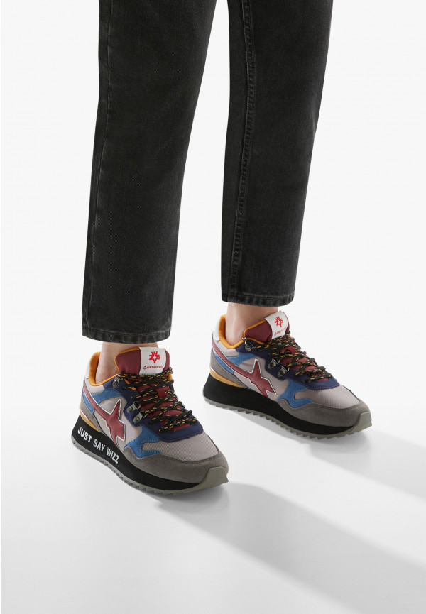 W6yz Sneakers in suede e tessuto tecnico Antracite -YAK-M Consegna Veloce