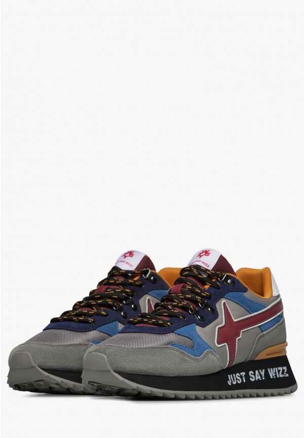 W6yz Sneakers in suede e tessuto tecnico Antracite -YAK-M Consegna Veloce