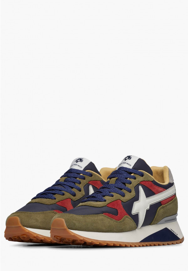 W6yz Sneakers in tessuto tecnico e suede Blu scuro -YAK-M Promozione Limitata