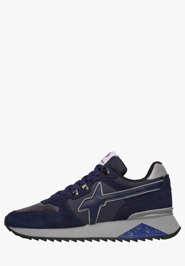 W6yz Sneakers in tessuto tecnico e suede Blu -YAK-M Shopping Online