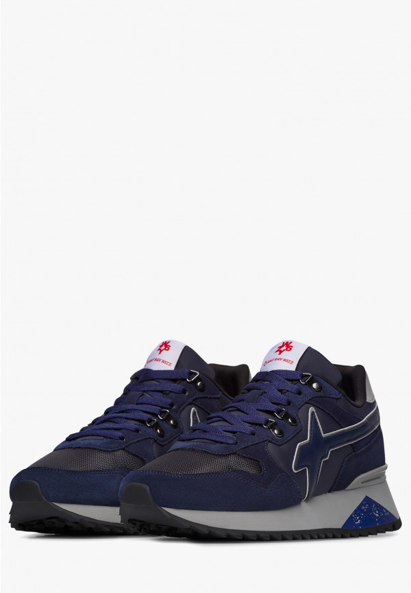W6yz Sneakers in tessuto tecnico e suede Blu -YAK-M Shopping Online