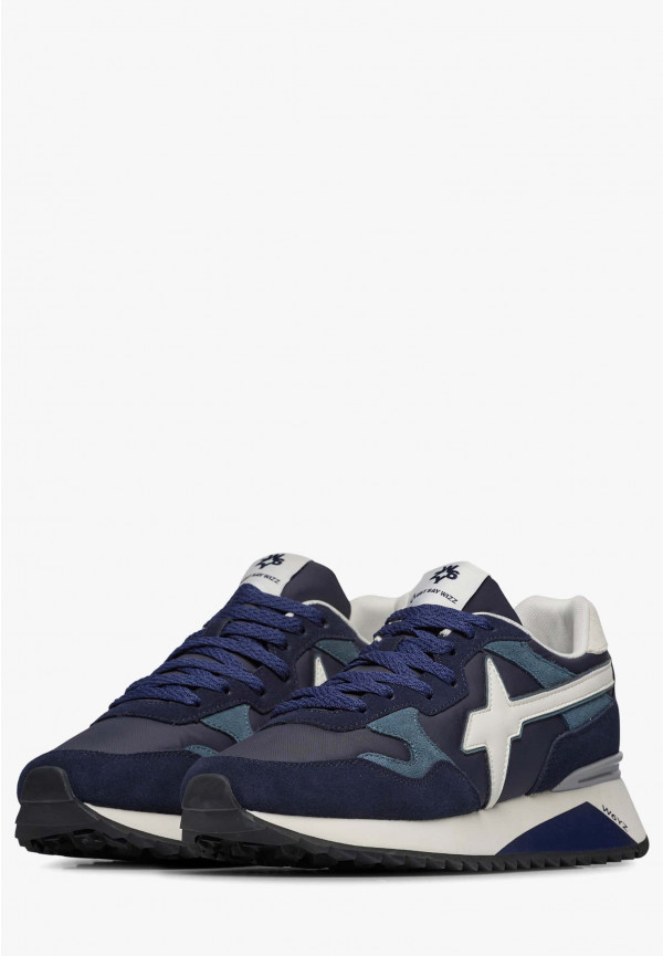 W6yz Sneakers in tessuto tecnico e suede Navy -YAK-M Affare Del Giorno
