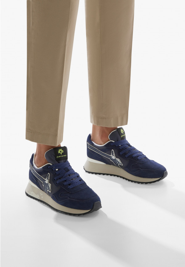 W6yz Sneakers in tessuto tecnico e suede Navy -YAK-M Prezzo Ridotto