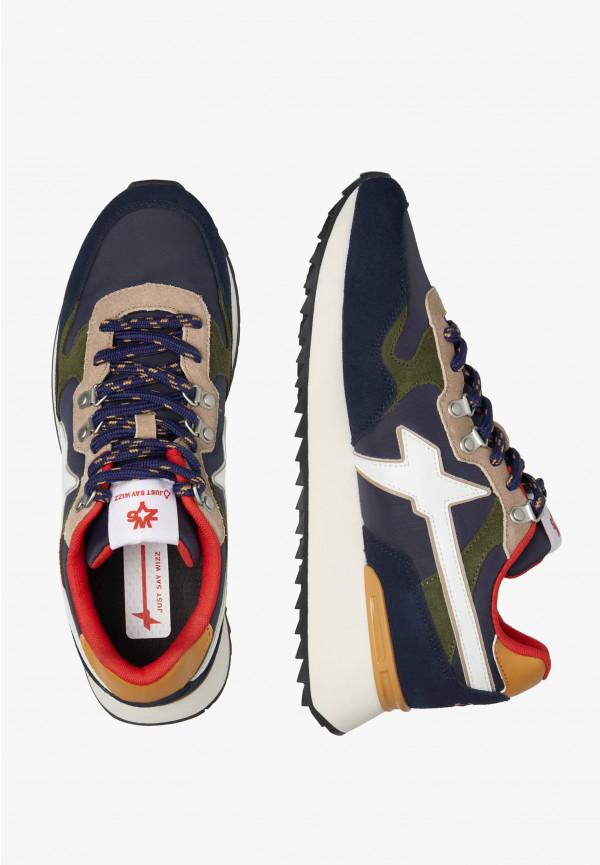 W6yz Sneakers in tessuto tecnico e suede Navy -YAK-M Sottocosto