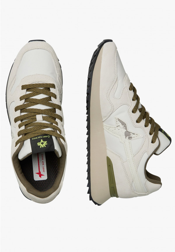 W6yz Sneakers in tessuto tecnico e suede Bianco -YAK-M Novità