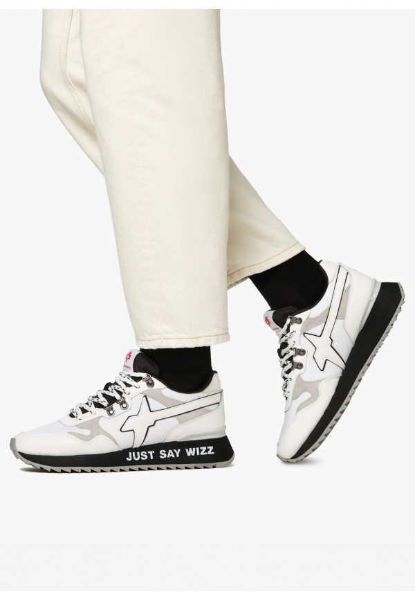 W6yz Sneakers in ecopelle e tessuto tecnico Bianco -YAK-M Negozi Online
