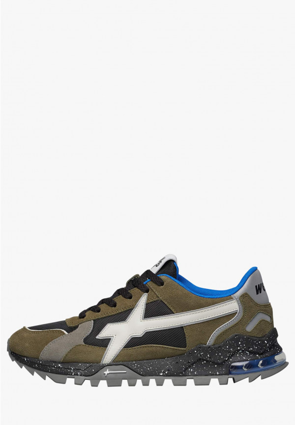 W6yz Sneakers in suede e tessuto tecnico Militare -BREEZE 3-M Offerta