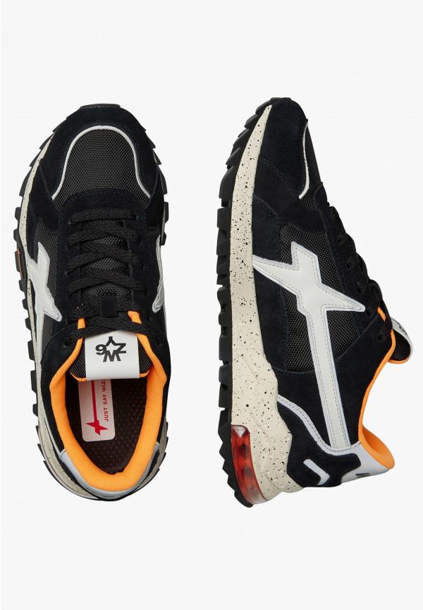 W6yz Sneakers in suede e tessuto tecnico Bianco-Nero -BREEZE 3-M Economico